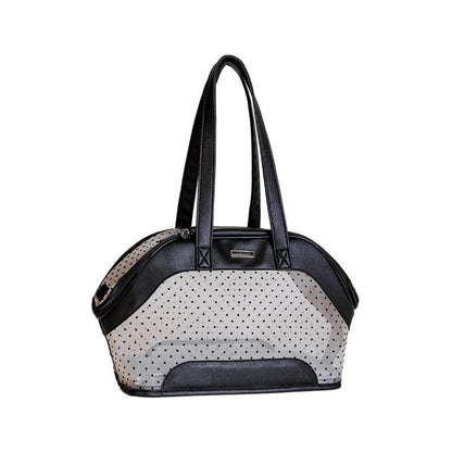 Portable Breathable Cat Travel Bag With Mesh Design - Perfect For Teddy Pomeranian Puppies And Cats